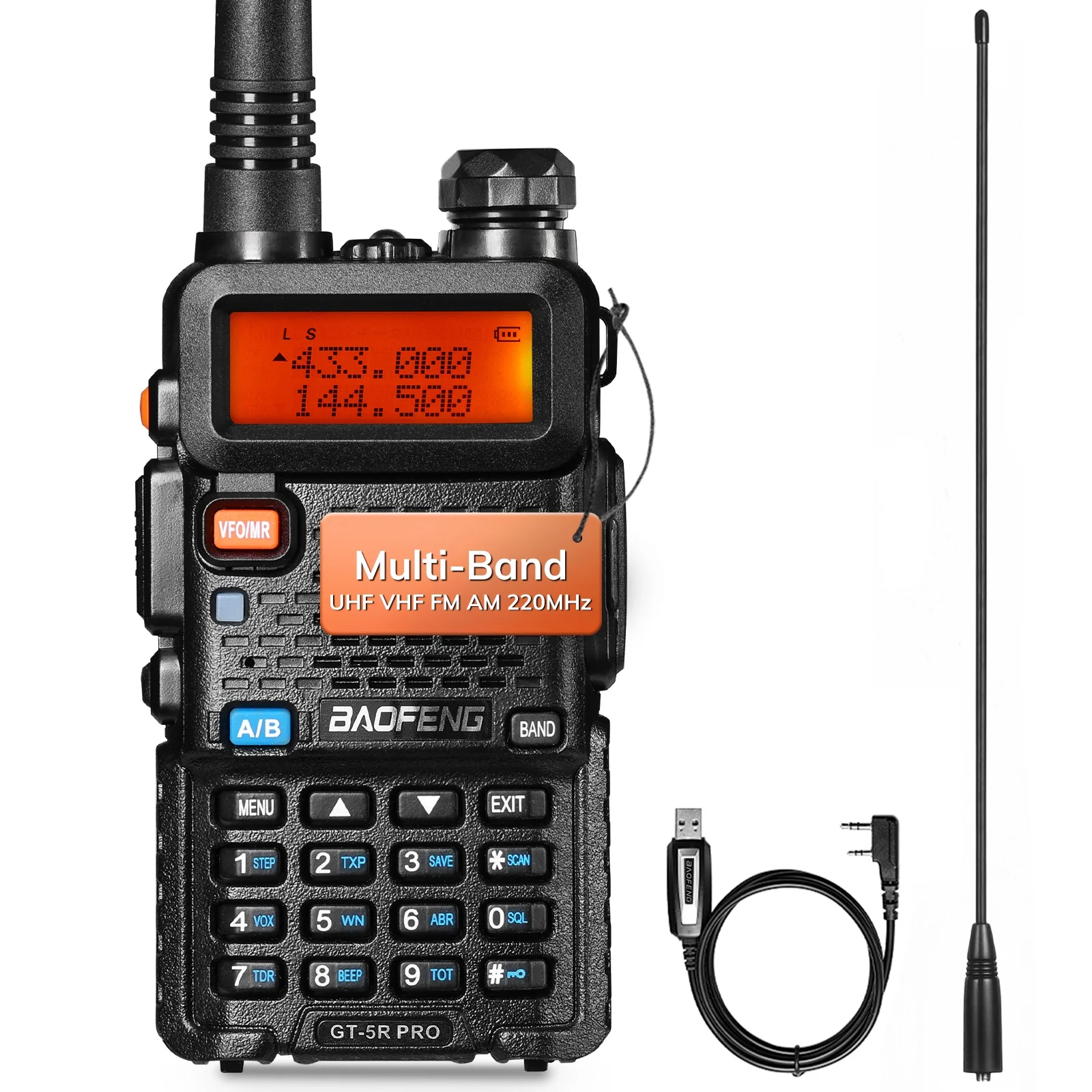 Baofeng GT-5R Pro 5W Multi-Band Radio